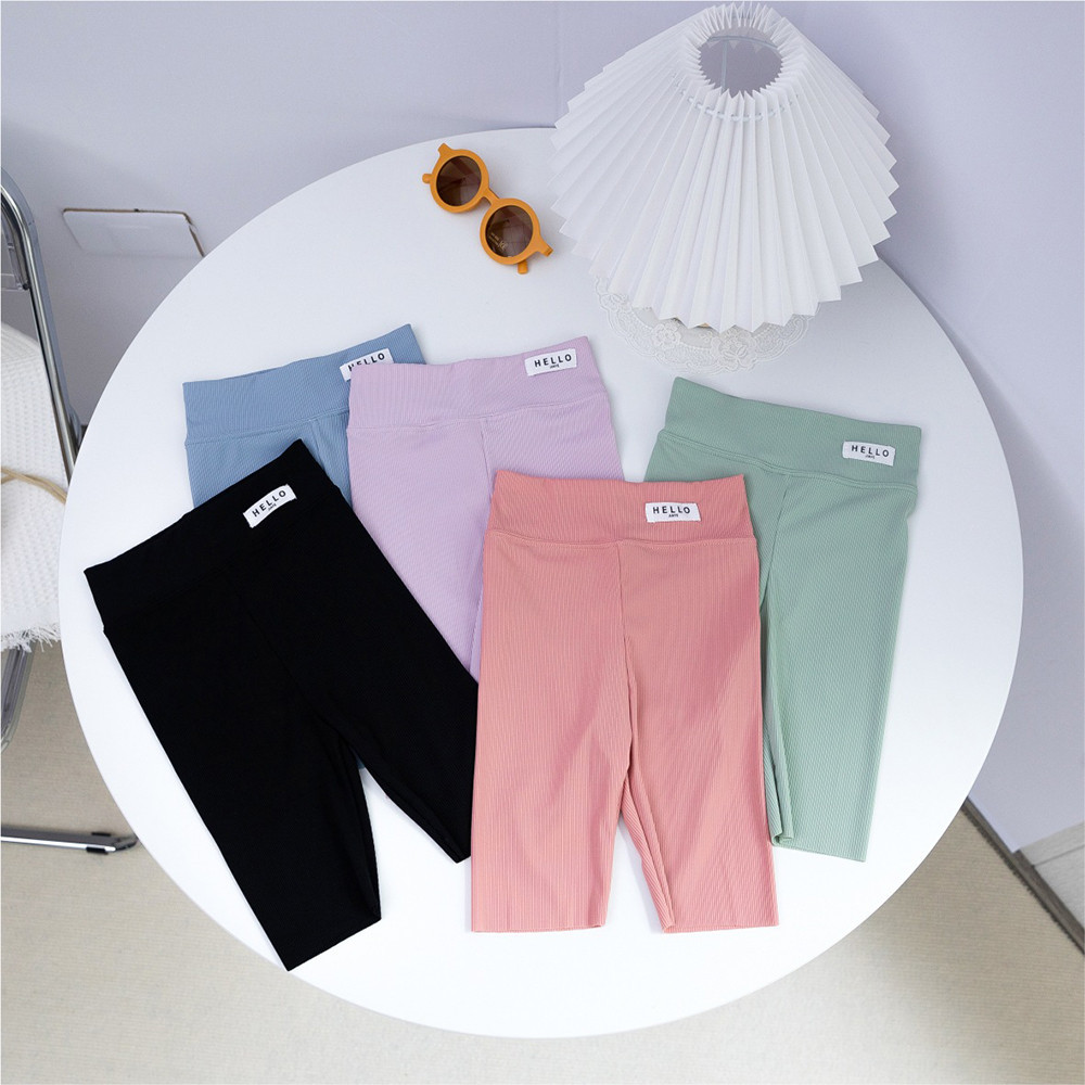 Baby Products Korea - Calças curtas casuais elásticas para meninas,