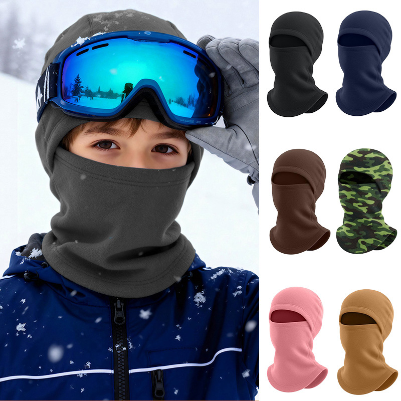 Baby Products For Face - Inverno crianças chapéu rosto cheio capuz