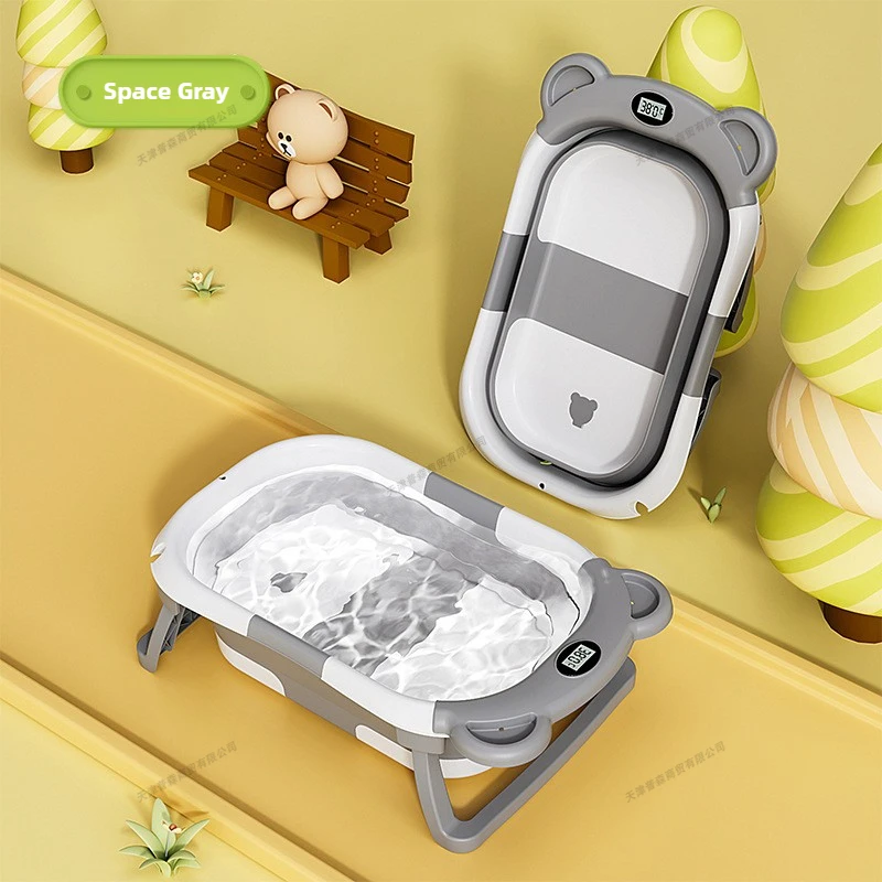 Baby Products For Newborn - Banheira Dobrável para Bebês com Display