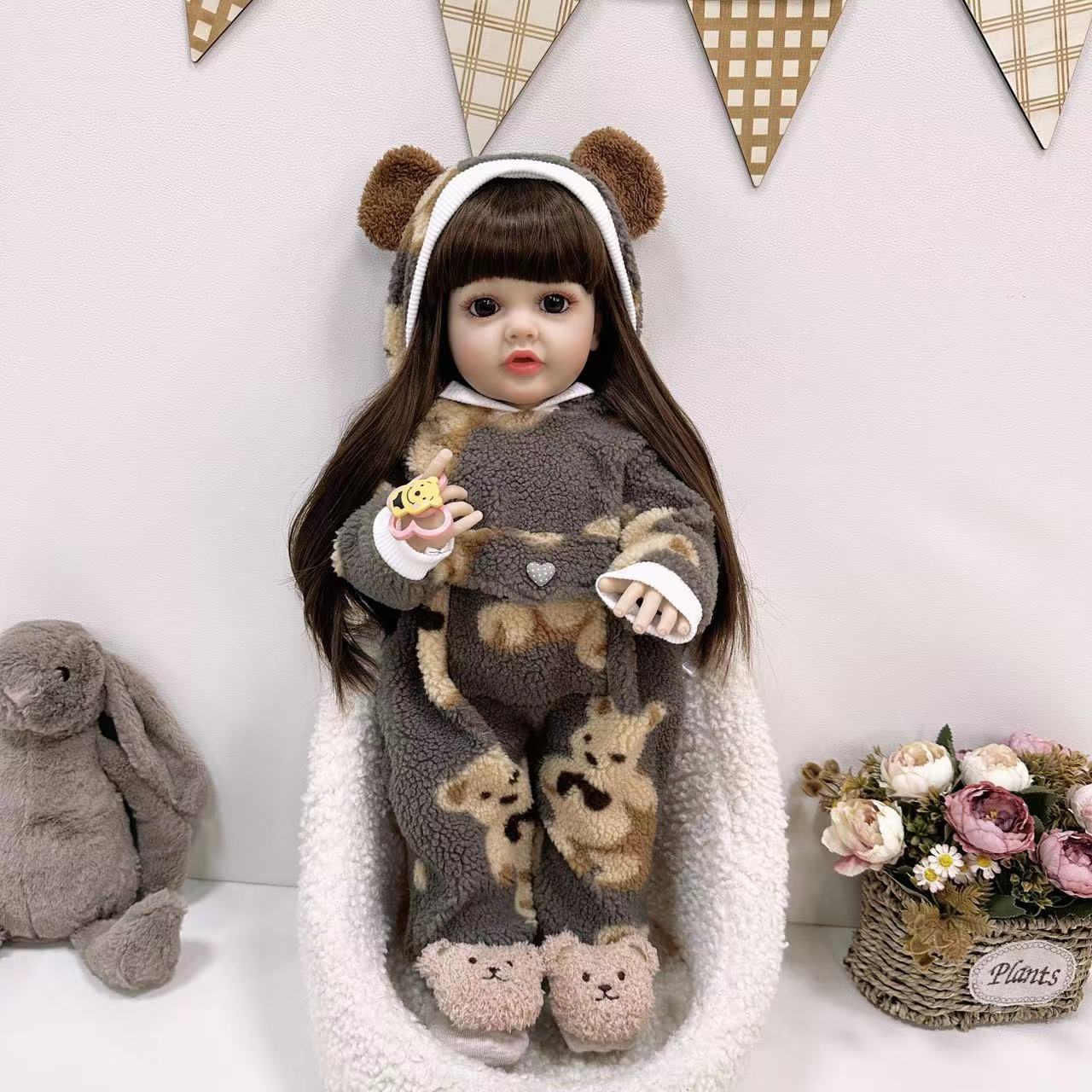 Cokela 55cm realista silicone  - Baby Products For Newborn avaliação e preço