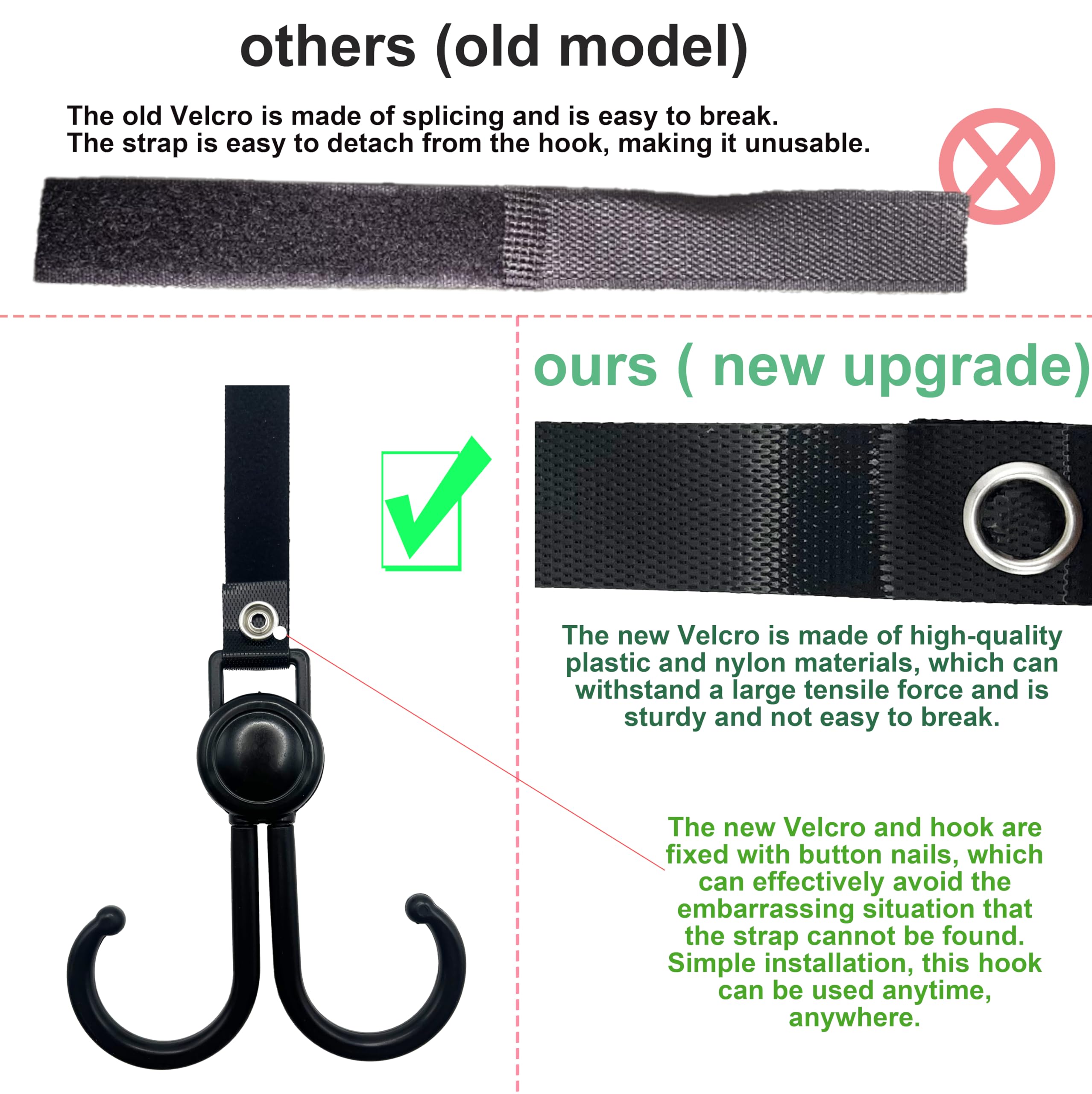 2 pçs ganchos para carrinho de - Stroller Accessories avaliação e preço