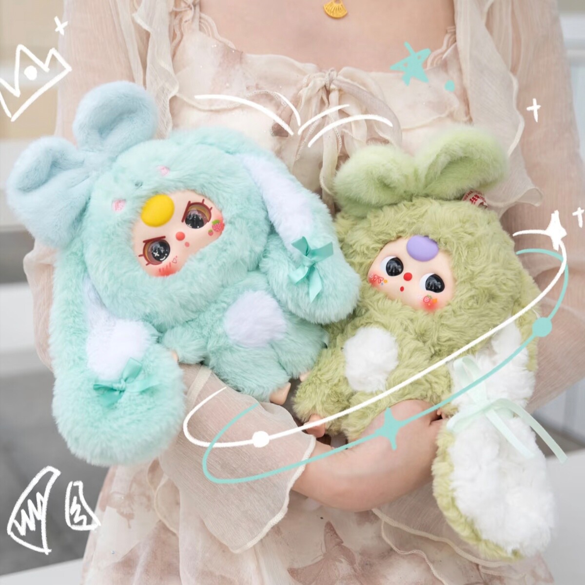 Novo bebê três pequeno coelho  - Baby Products For Face avaliação e preço